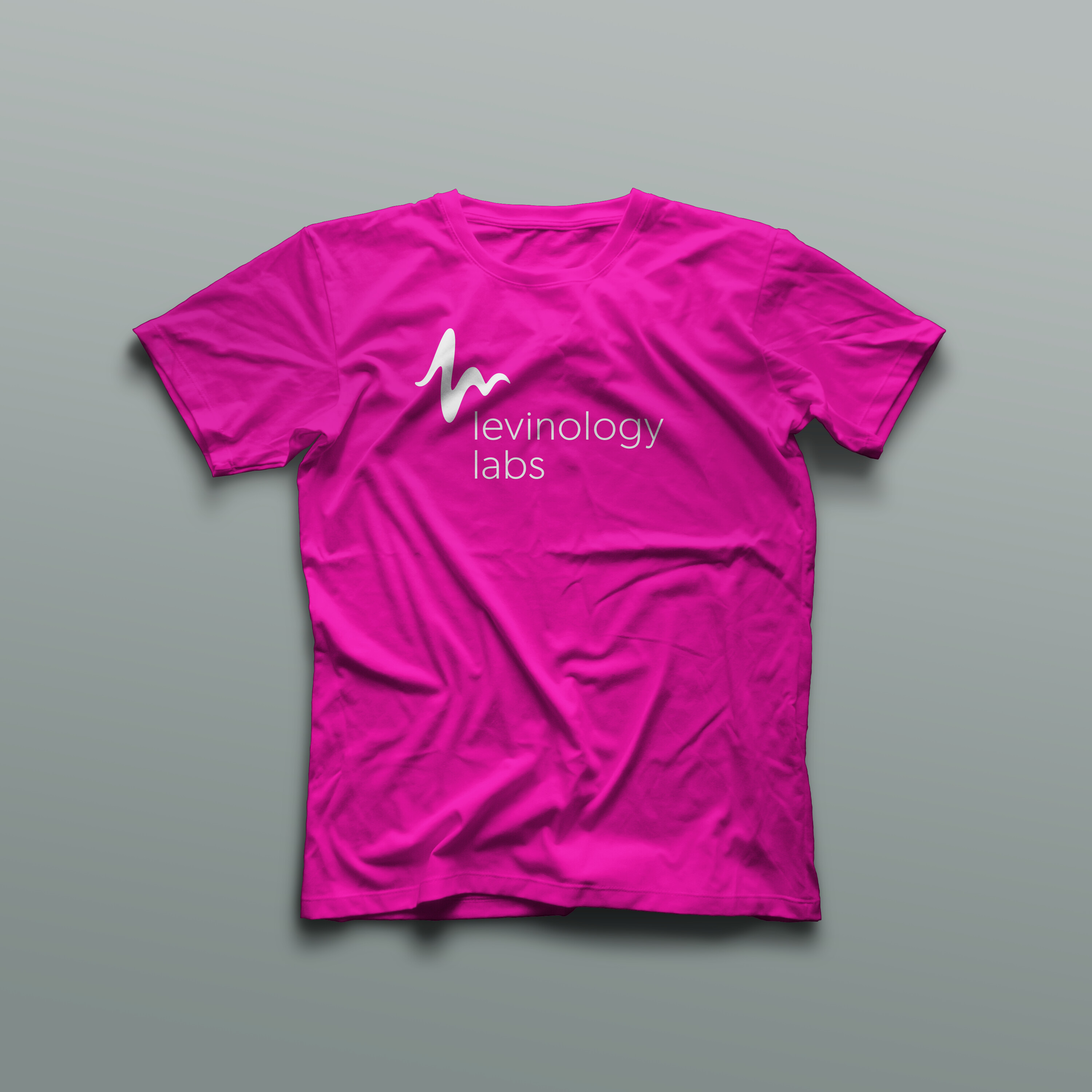 Magenta t-shirt with white logo